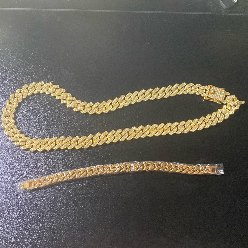 Stainless Steel Necklace & Bracelet.